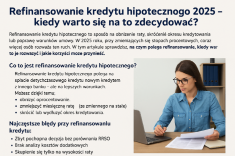 Refinansowanie kredytu hipotecznego 2025 – analiza dokumentów i porównanie ofert kredytowych